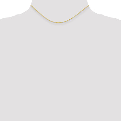 14 Inch 10K 1.1mm Singapore Chain Necklace