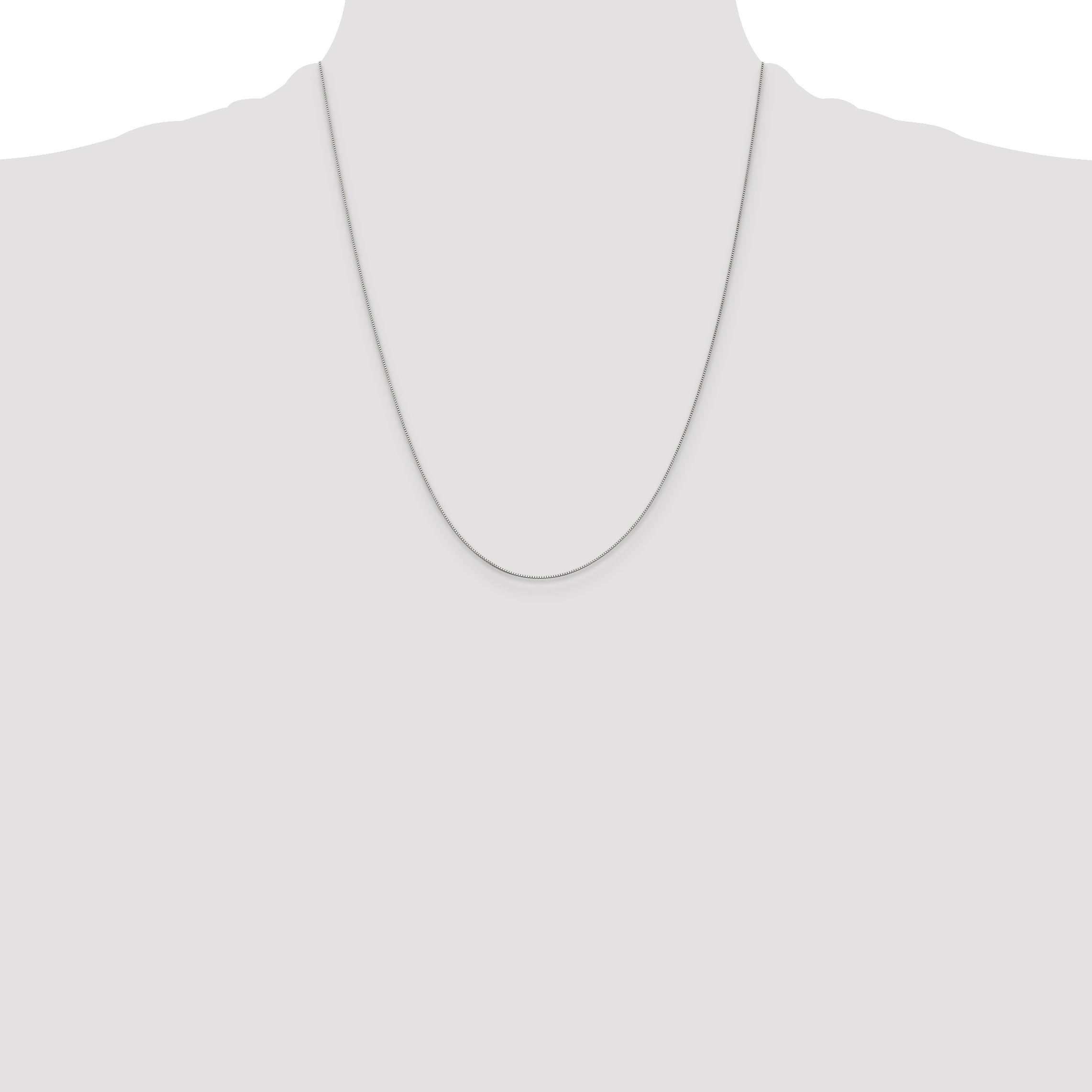 10K White Gold .5mm Box Chain