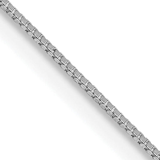 10K White Gold .5mm Box Chain
