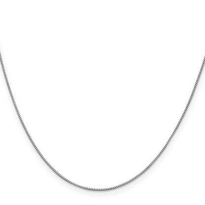 16 Inch 10K White Gold .7mm Box Chain Necklace