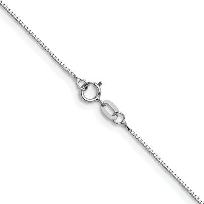 18 Inch 10K White Gold .7mm Box Chain Necklace
