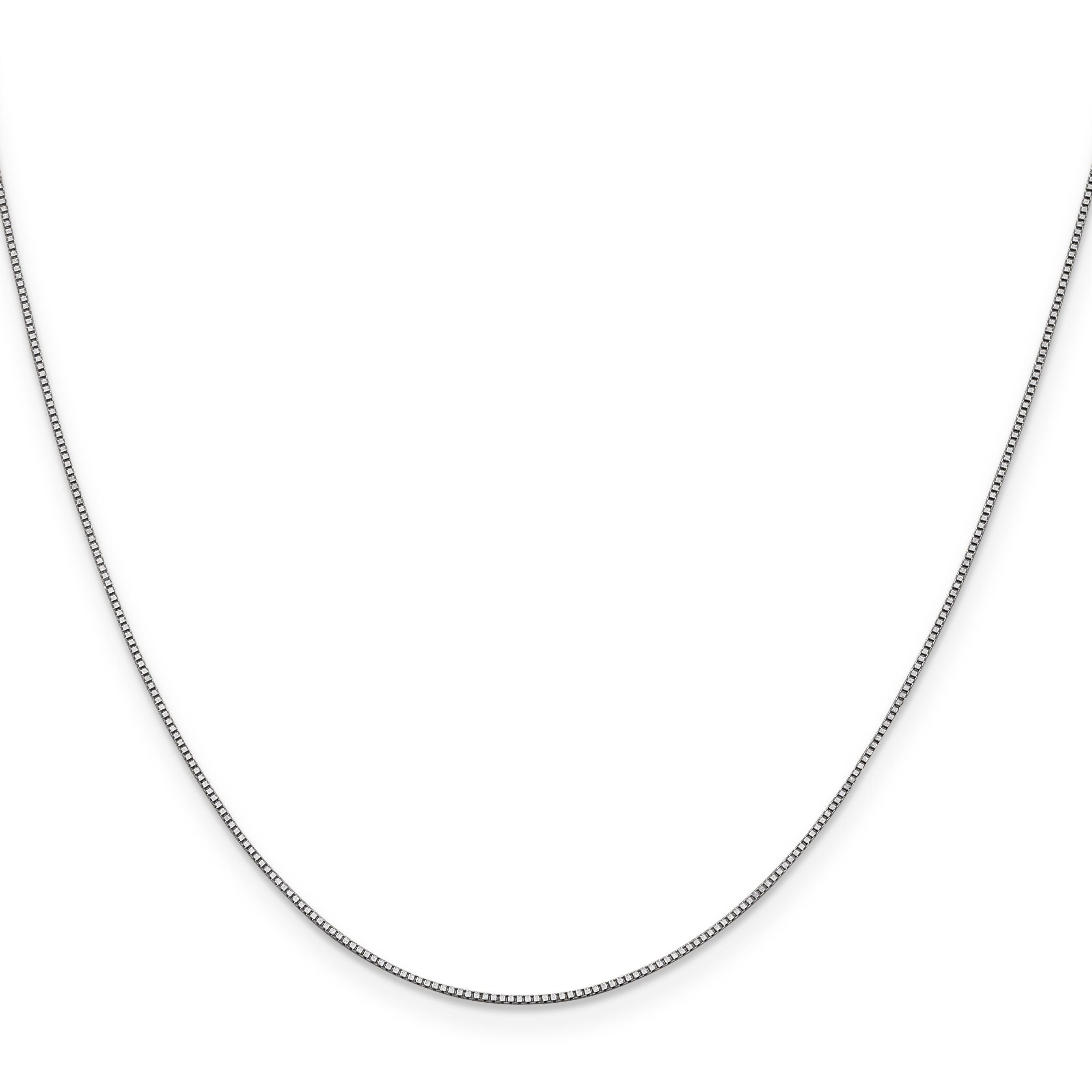 10K White Gold .7mm Box With Lobster Clasp Chain