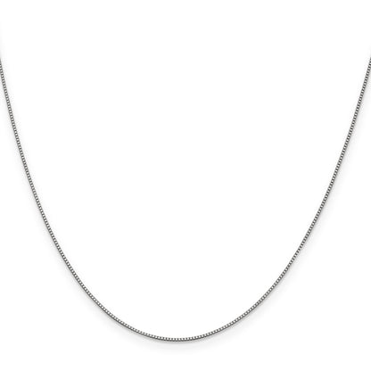 10K White Gold .7mm Box With Lobster Clasp Chain