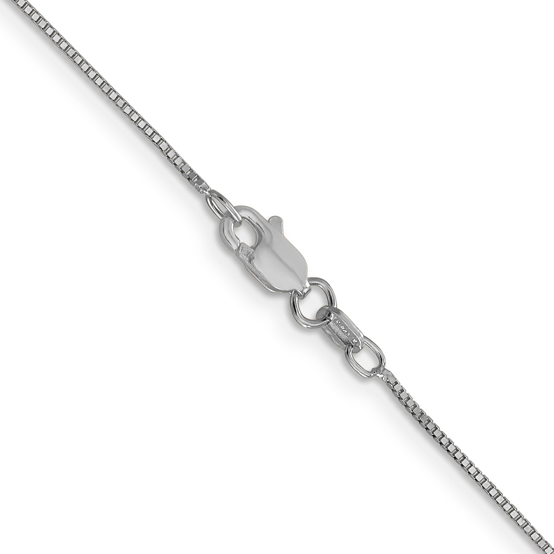 10K White Gold .7mm Box With Lobster Clasp Chain