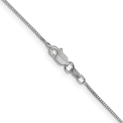 10K White Gold .7mm Box With Lobster Clasp Chain