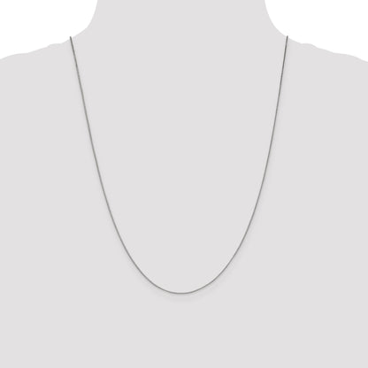 10K White Gold .7mm Box With Lobster Clasp Chain