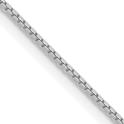 18 Inch 10K White Gold .9mm Box Chain Necklace