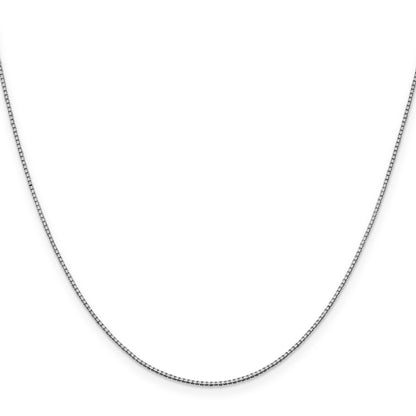 22 Inch 10K White Gold Wg .95mm Box Chain Necklace