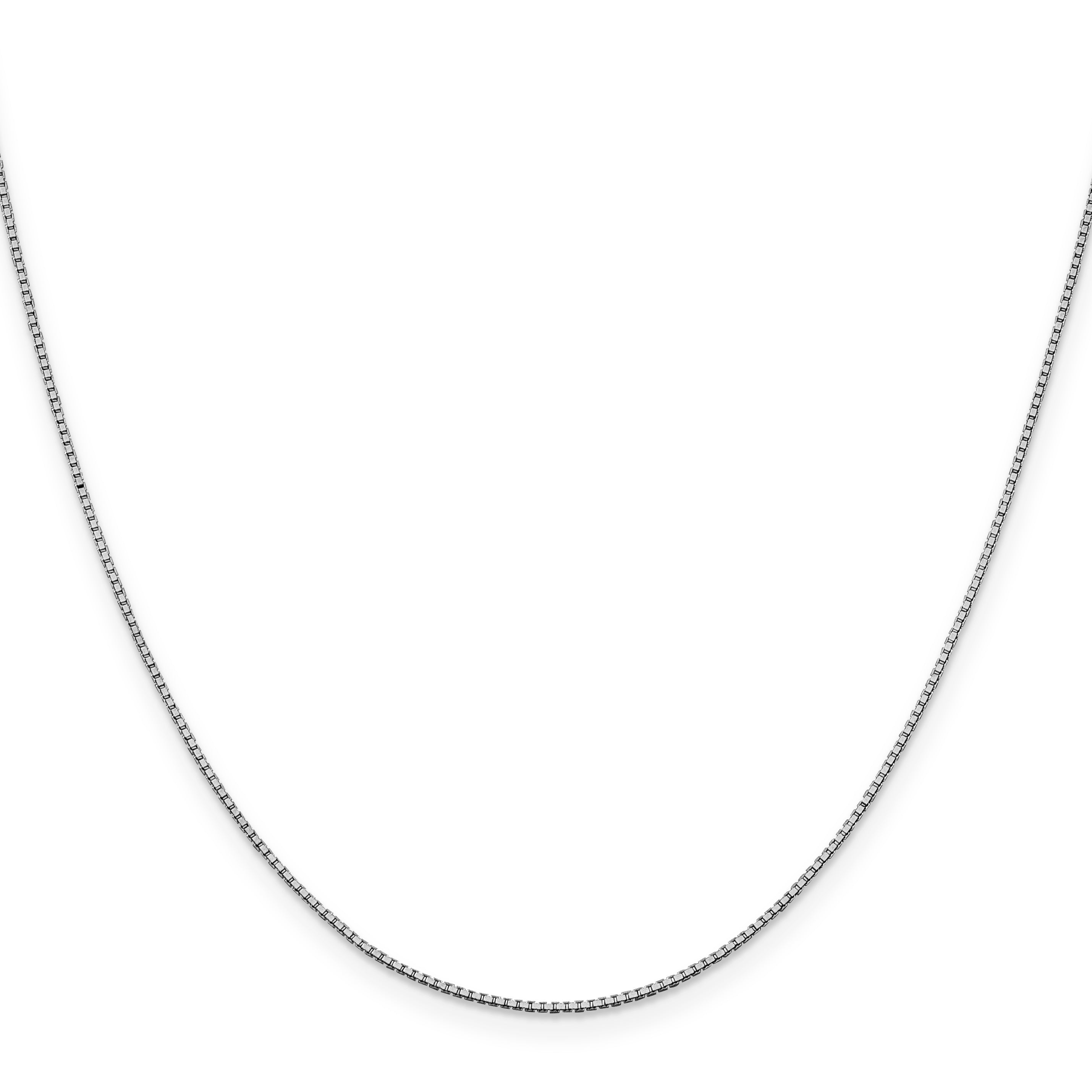 16 Inch 10K White Gold Wg .95mm Box Chain Necklace