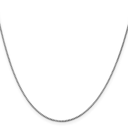 24 Inch 10K White Gold Wg 1.05mm Box Chain Necklace