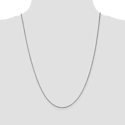 24 Inch 10K White Gold Wg 1.05mm Box Chain Necklace