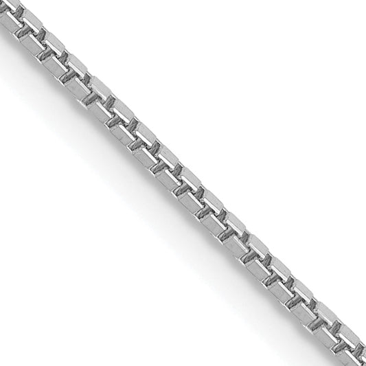3 Inch 10K White Gold Wg 1.05mm Box Chain Necklace