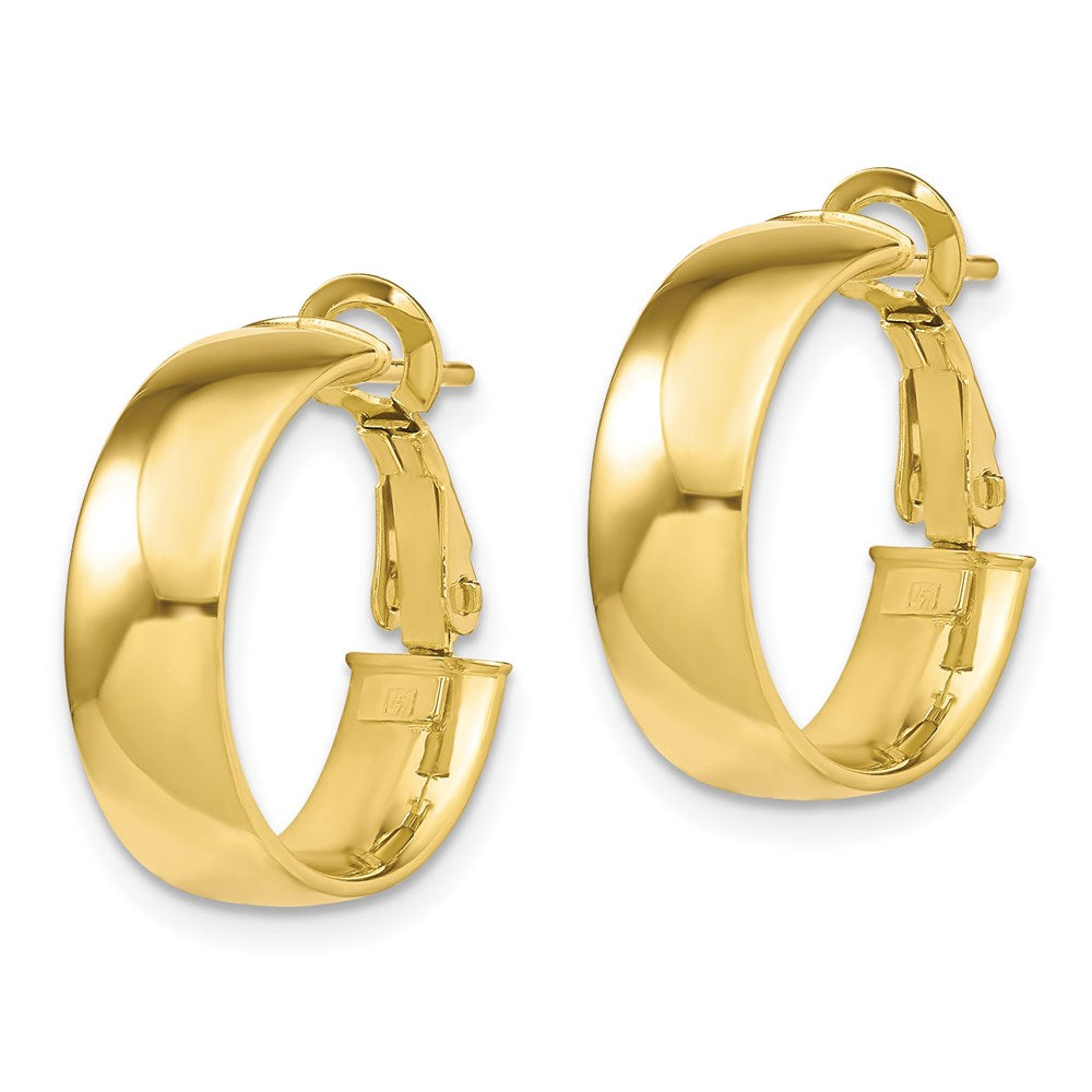 10K Yellow Gold 5.8mm Polished Hoop Earrings