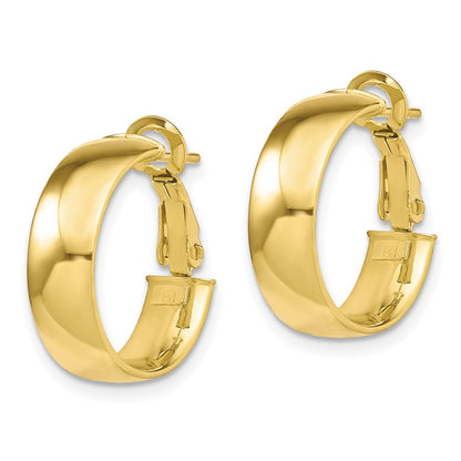 10K Yellow Gold 5.8mm Polished Hoop Earrings