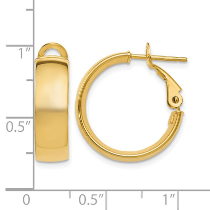 10K Yellow Gold 5.8mm Polished Hoop Earrings
