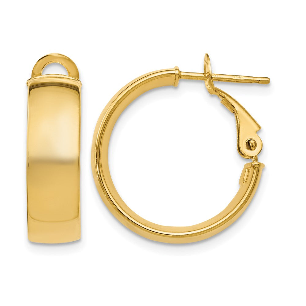 10K Yellow Gold 5.8mm Polished Hoop Earrings