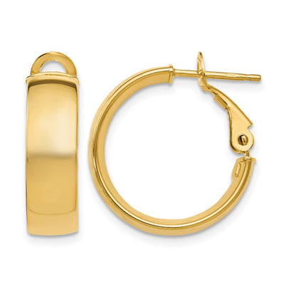 10K Yellow Gold 5.8mm Polished Hoop Earrings
