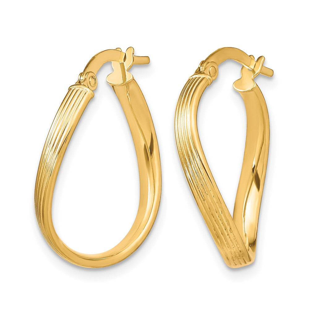 10K Yellow Gold Polished Hinged Hoop Earrings