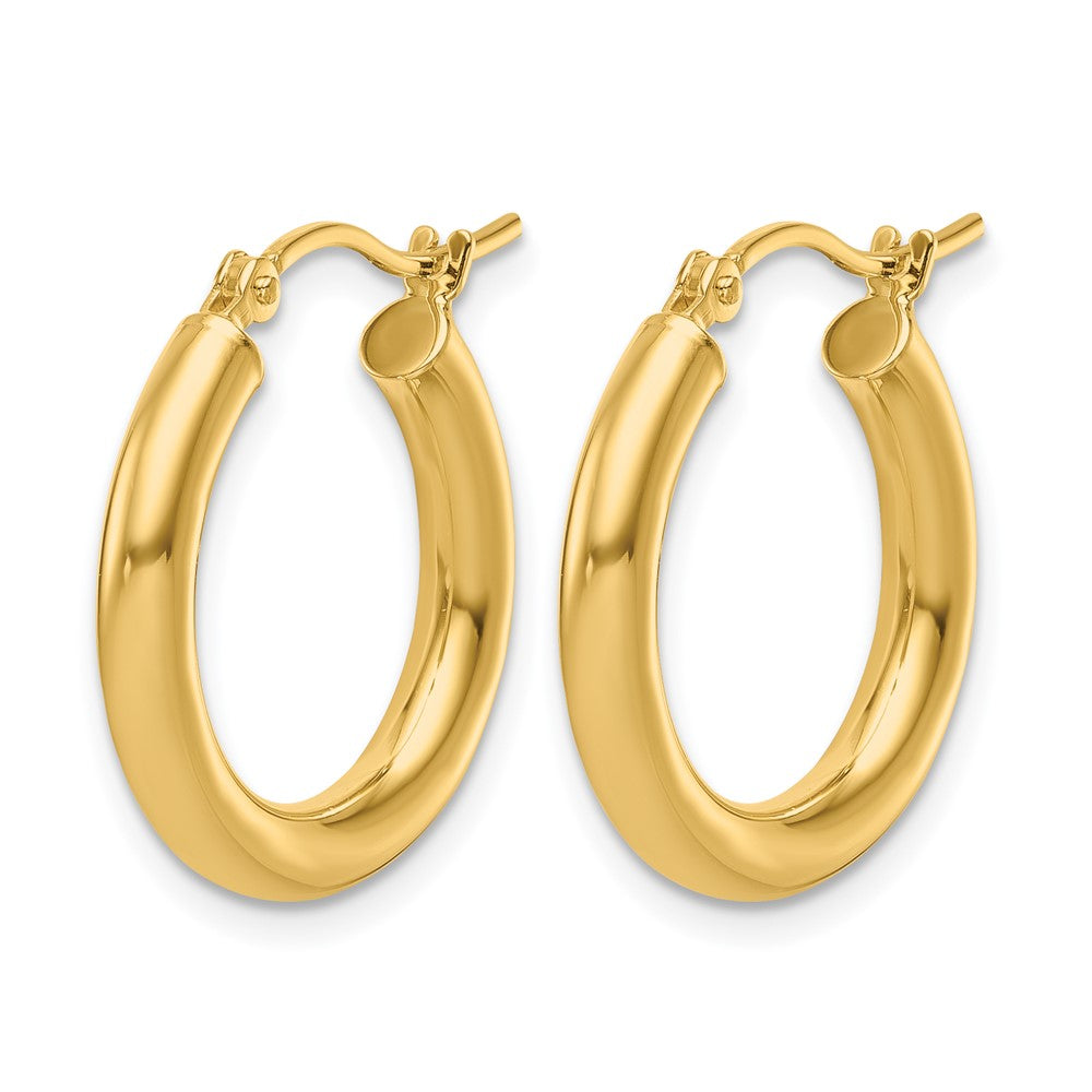 10K Yellow Gold Polished Hinged Hoop Earrings