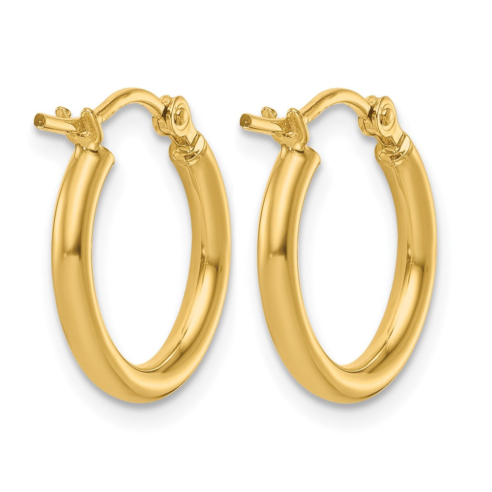 10K Yellow Gold Polished Hinged Hoop Earrings
