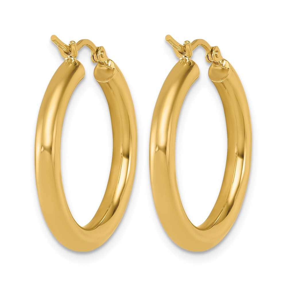 10K Yellow Gold Polished Hinged Hoop Earrings