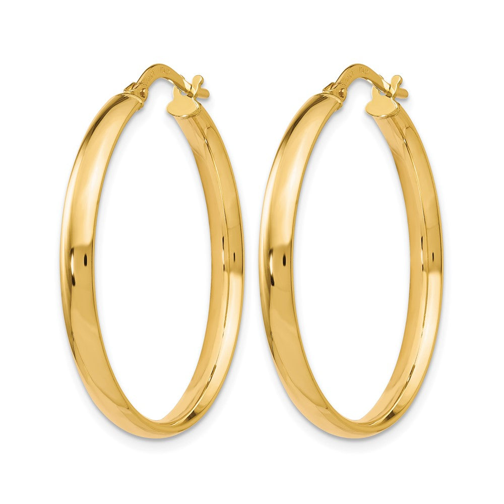 10K Yellow Gold Polished Hoop Earrings
