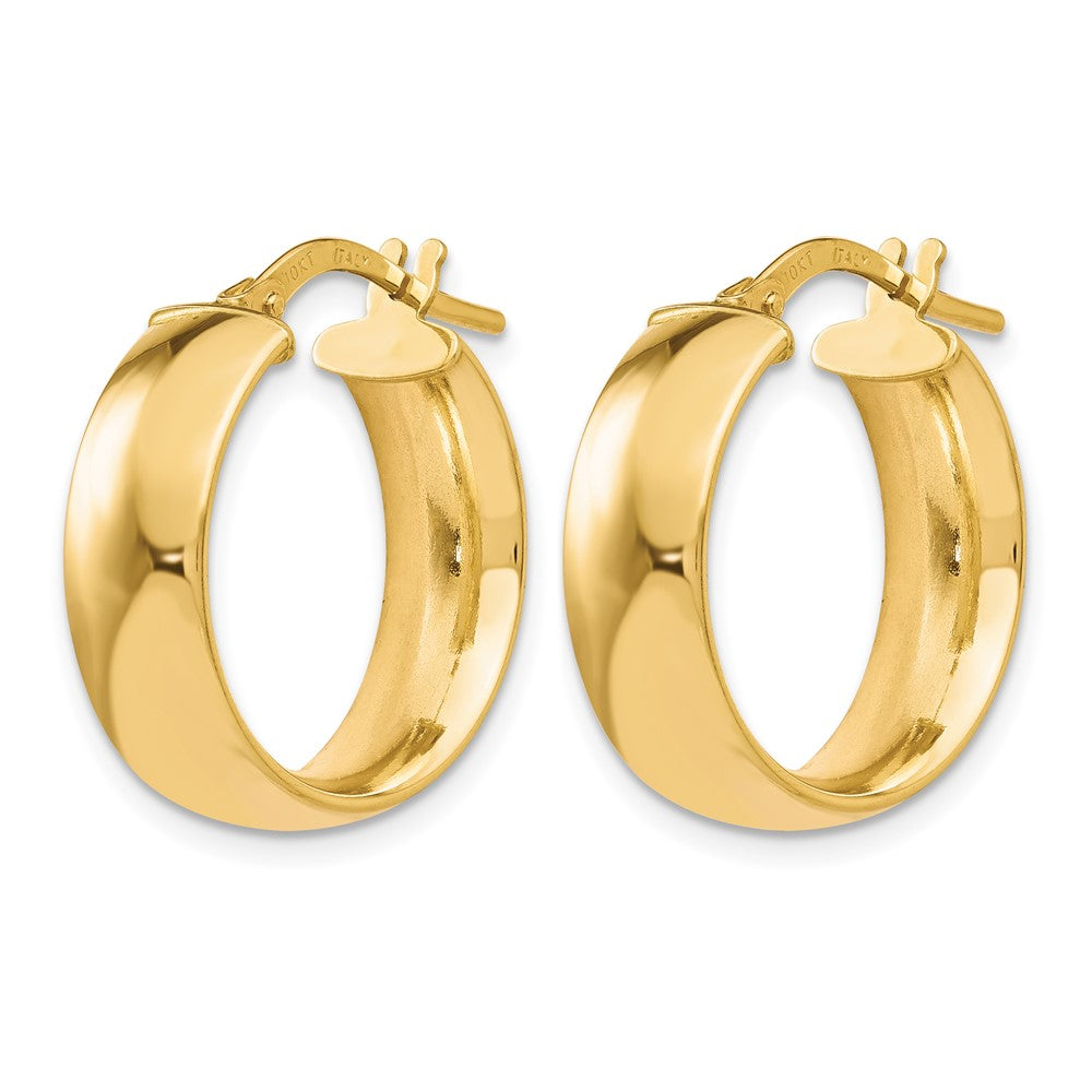 10K Yellow Gold Polished Hoop Earrings