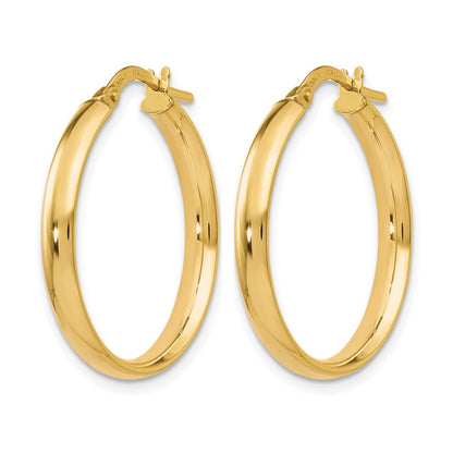10K Yellow Gold Polished Hoop Earrings