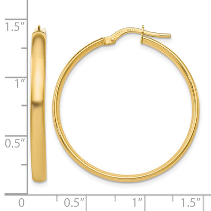 10K Yellow Gold Polished Hoop Earrings