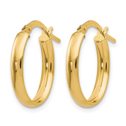 10K Yellow Gold Polished Hoop Earrings