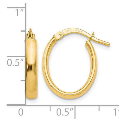 10K Yellow Gold Polished Hoop Earrings