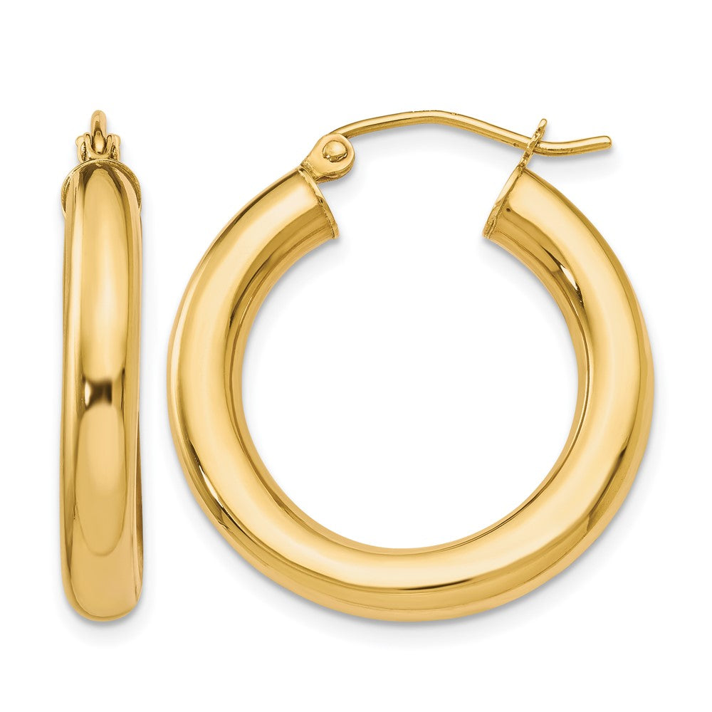 10K Yellow Gold Polished Lightweight Hoop Earrings