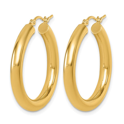 10K Yellow Gold Polished Lightweight Hoop Earrings