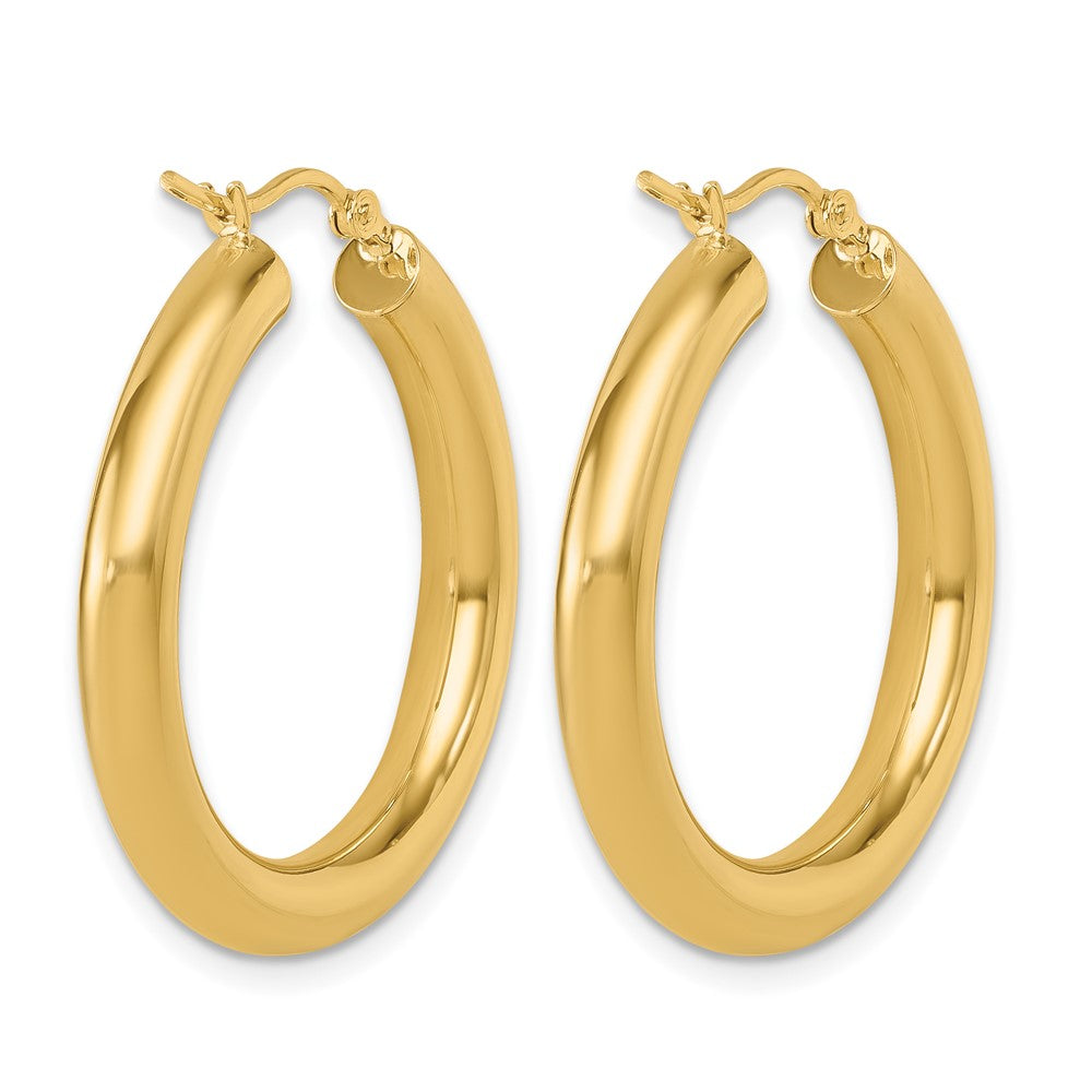 10K Yellow Gold Polished Lightweight Hoop Earrings