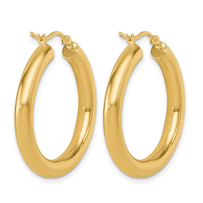 10K Yellow Gold Polished Lightweight Hoop Earrings