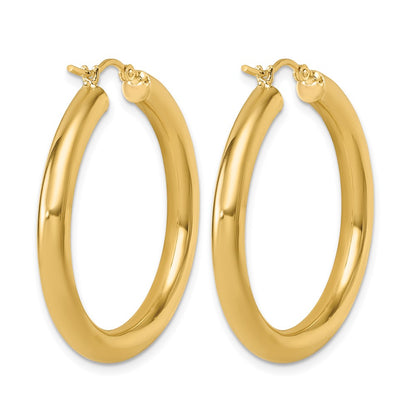 10K Yellow Gold Polished Lightweight Hoop Earrings