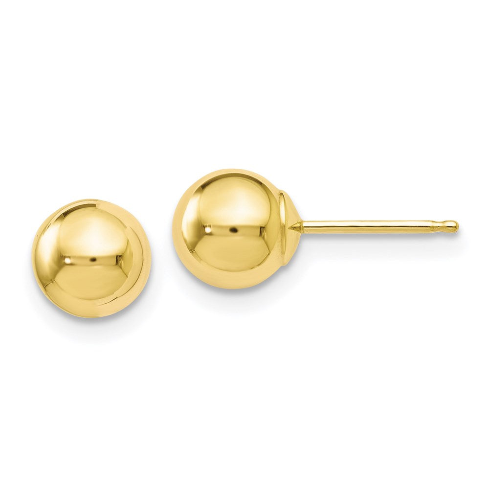 10K Yellow Gold Polished Ball Post Earrings