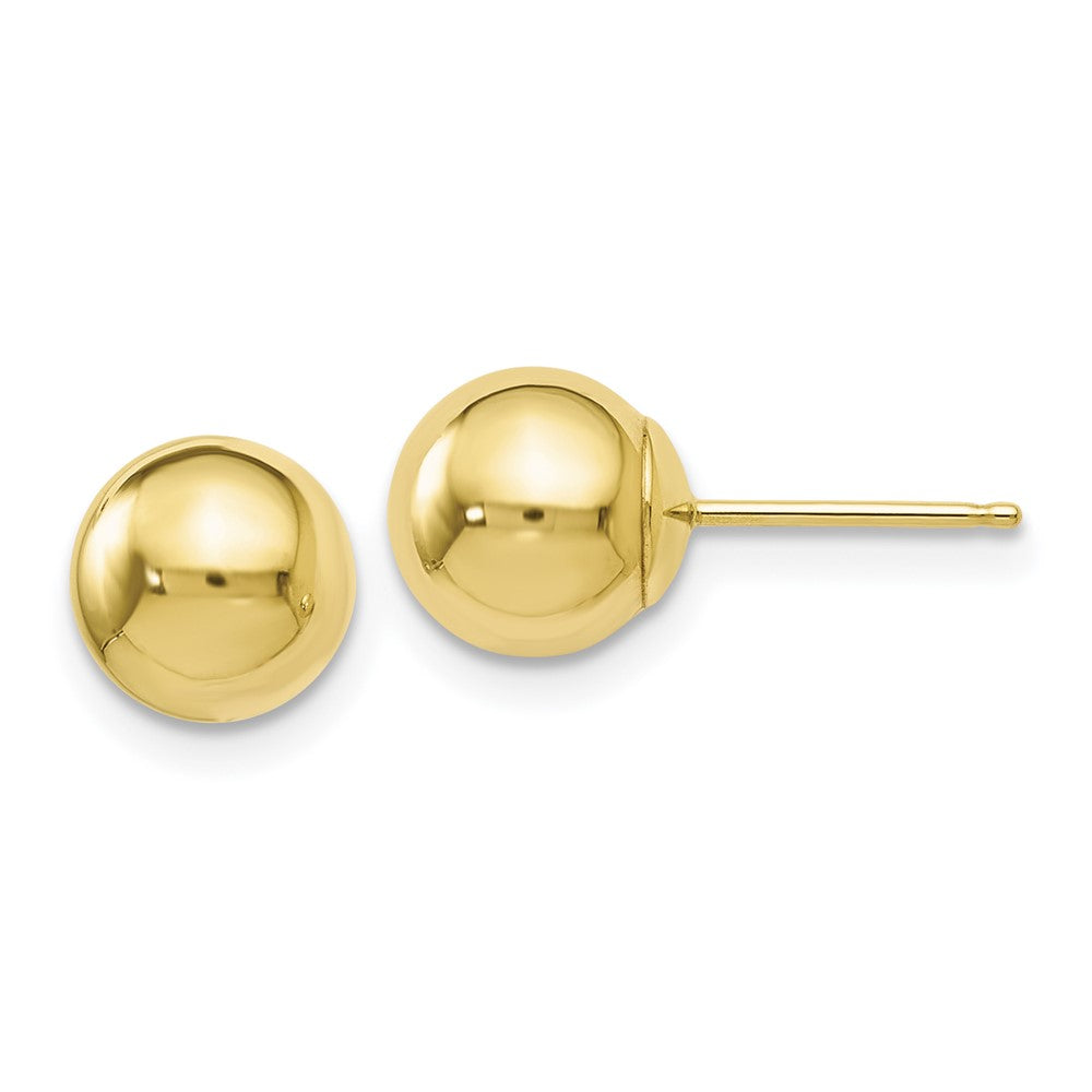 10K Yellow Gold Polished Ball Post Earrings