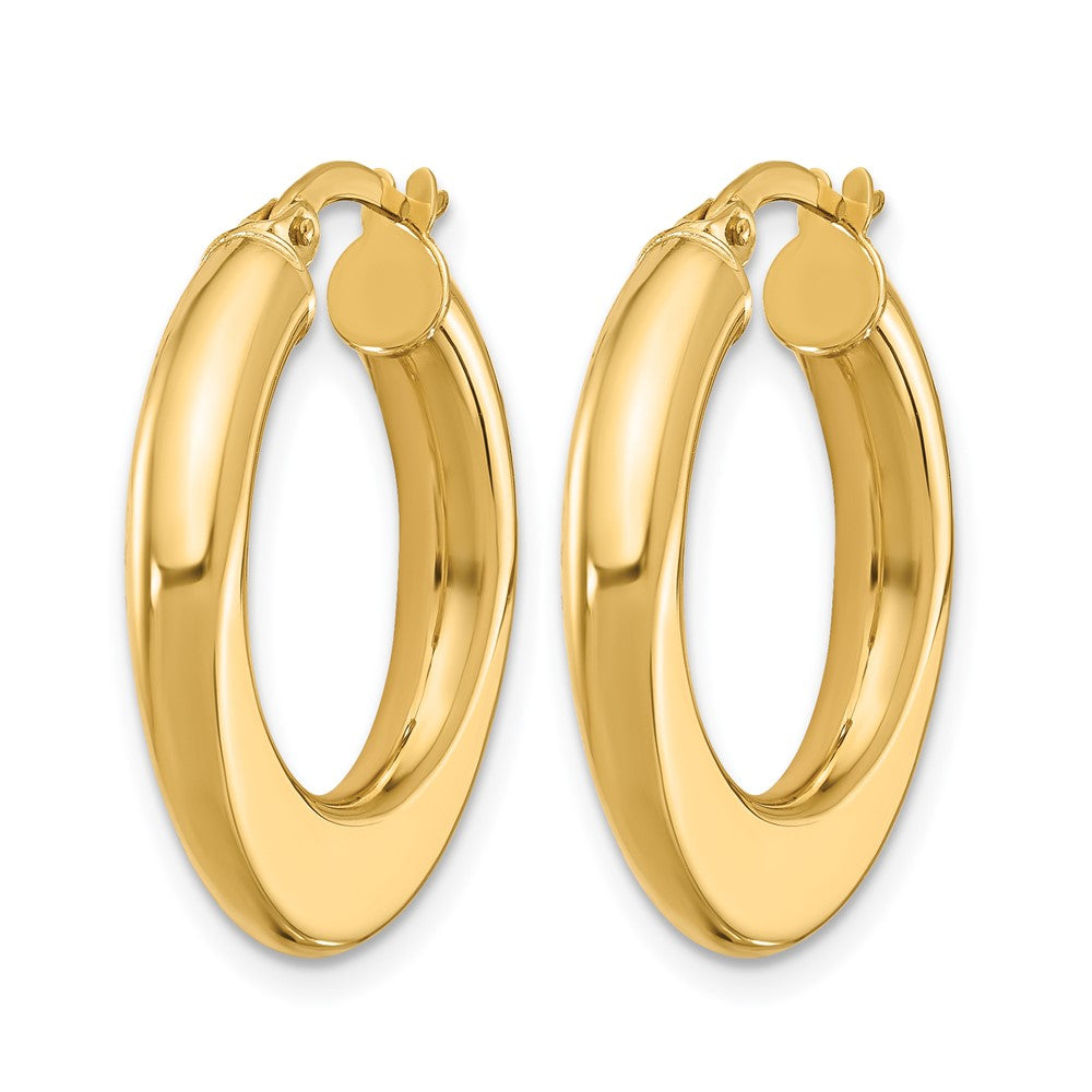 10K Yellow Gold Polished Hoop Earrings
