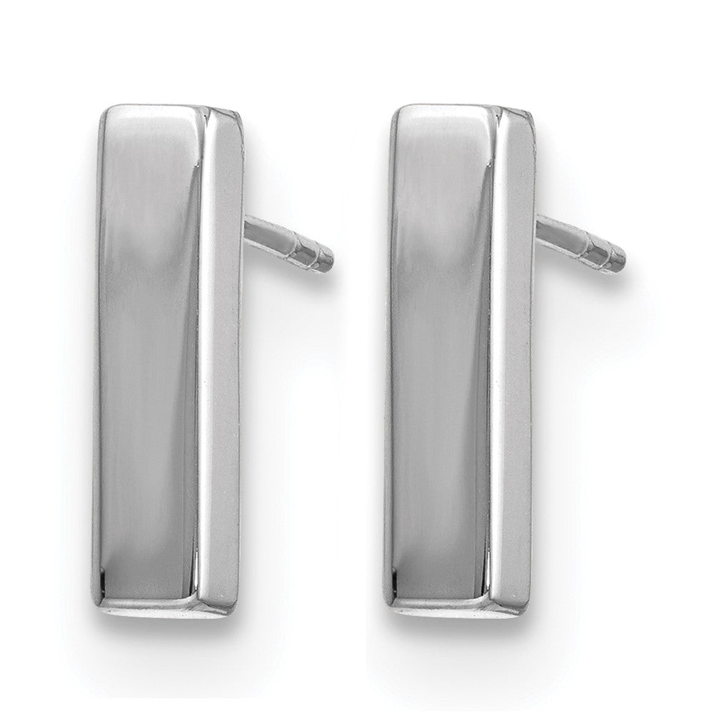 10K White Gold Polished Post Earrings