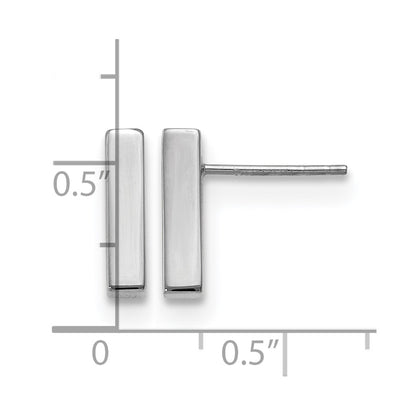 10K White Gold Polished Post Earrings