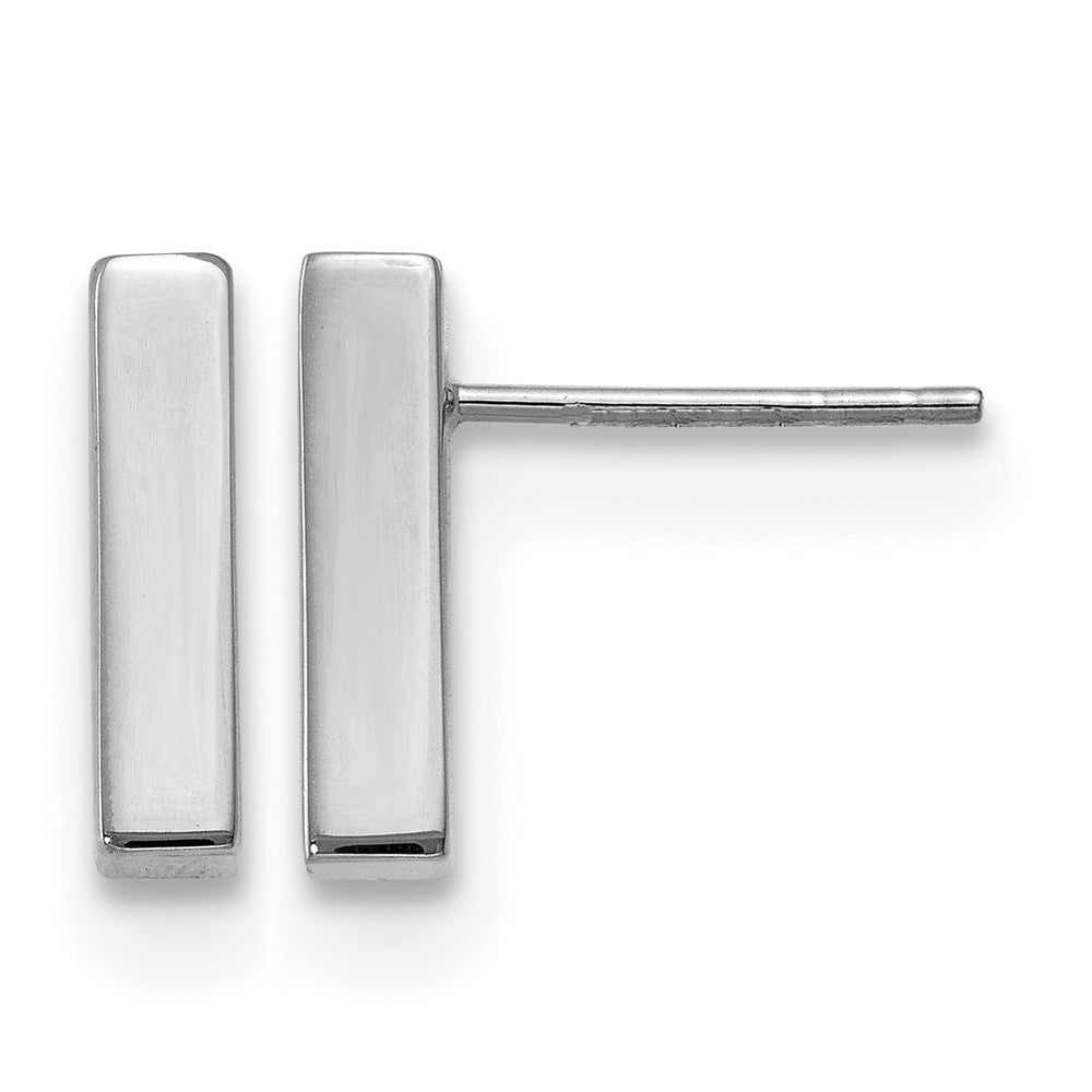 10K White Gold Polished Post Earrings