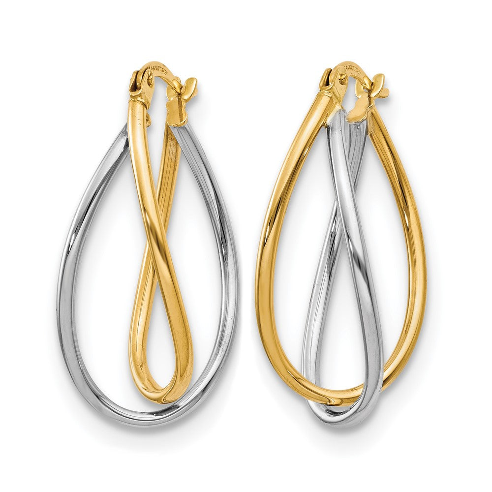 10K Two Tone Polished Fancy Earrings