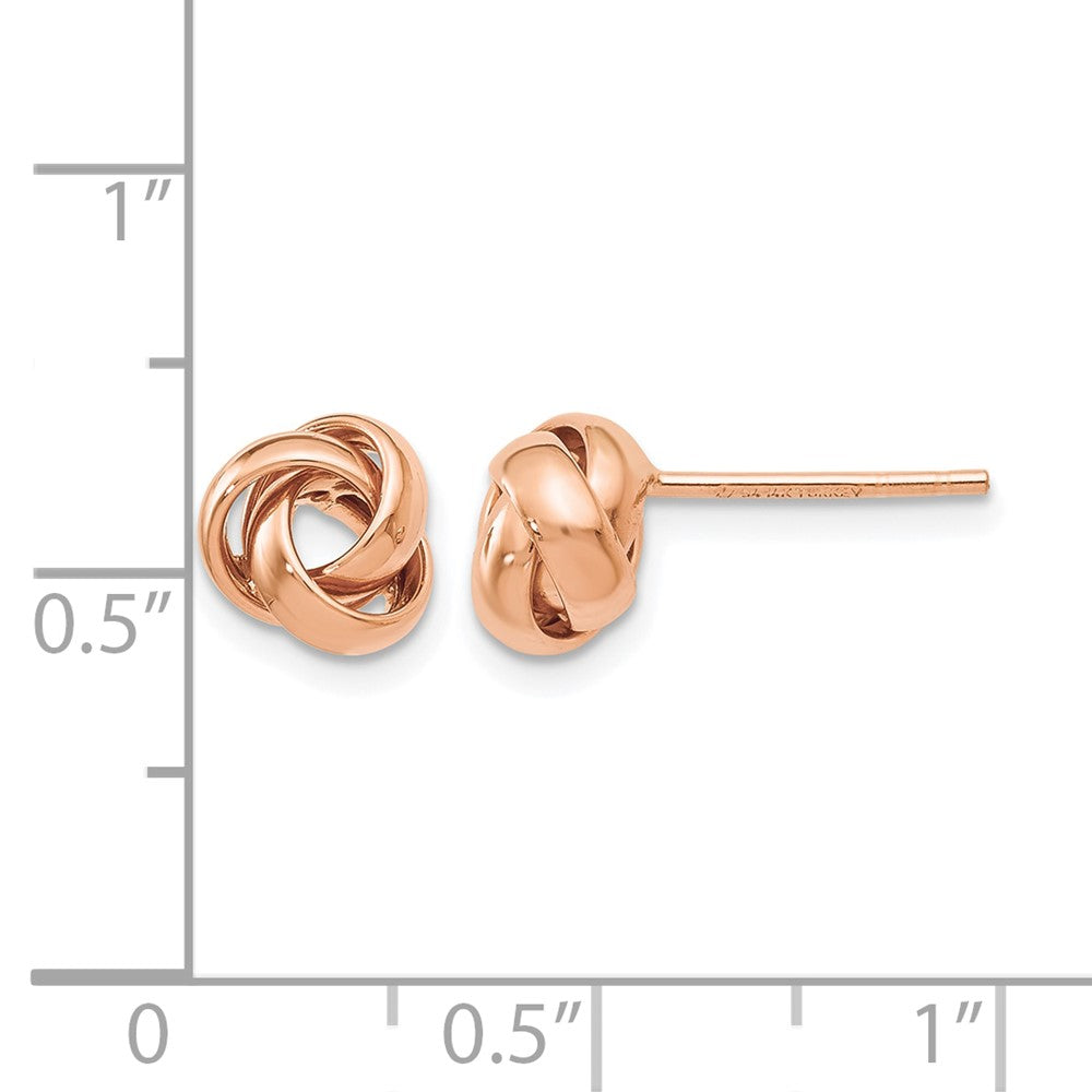 10K Rose Gold Polished Post Earrings