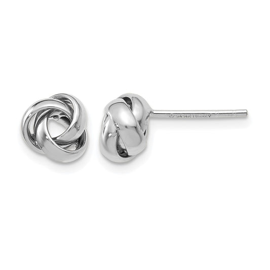 10K White Gold Polished Post Earrings