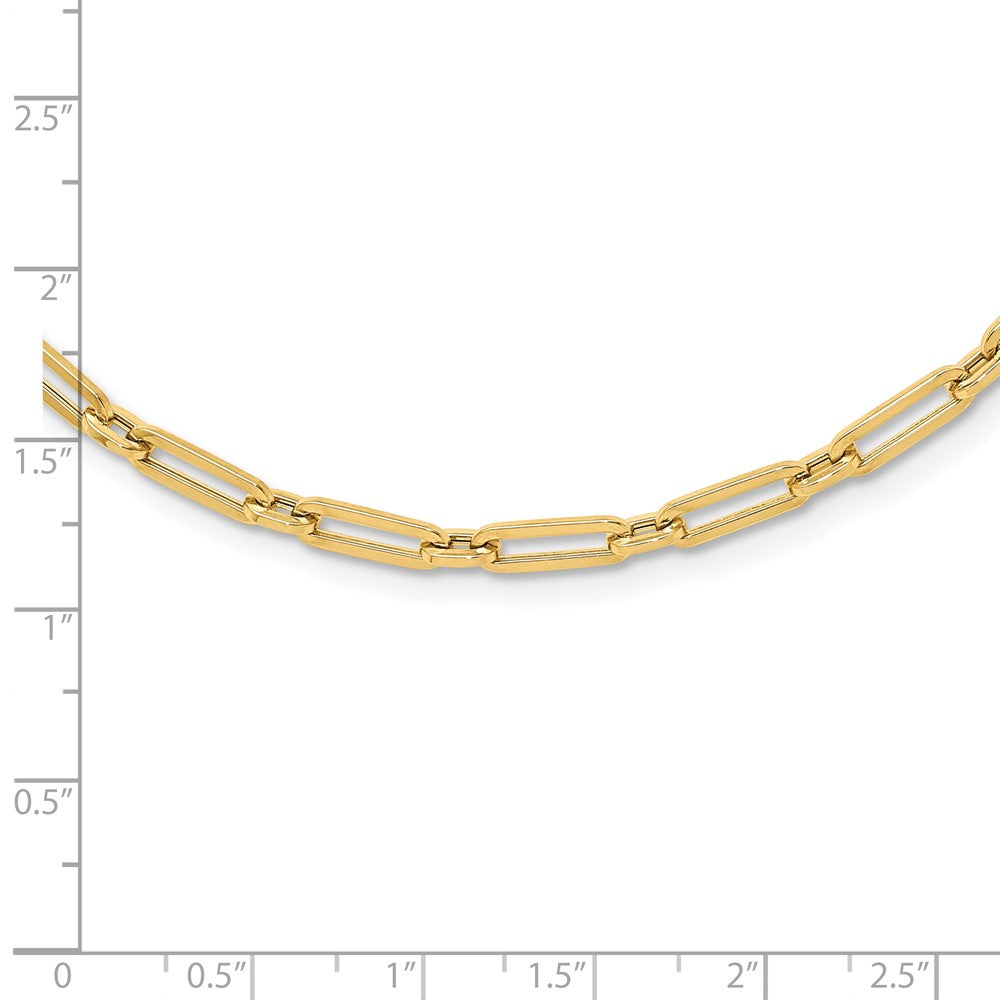 10K Yellow Gold Polished Flat Oval Link Necklace