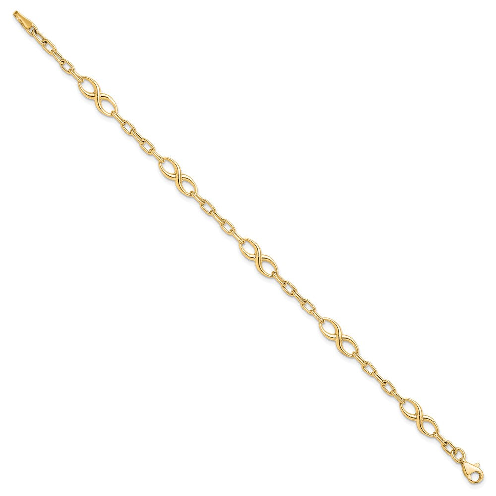10K Yellow Gold Polished Link Bracelet