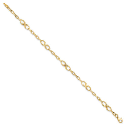 10K Yellow Gold Polished Link Bracelet
