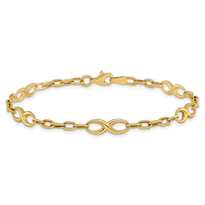 10K Yellow Gold Polished Link Bracelet