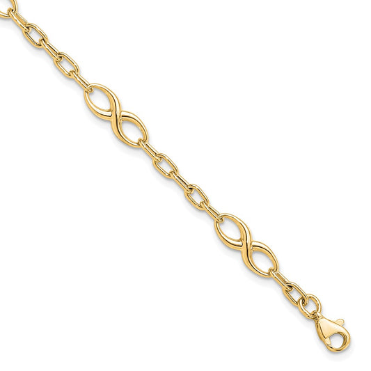 10K Yellow Gold Polished Link Bracelet